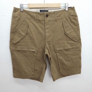 NWT MENS Abercrombie & Fitch 10" Khaki Shorts Lived in Light Brown Size 33